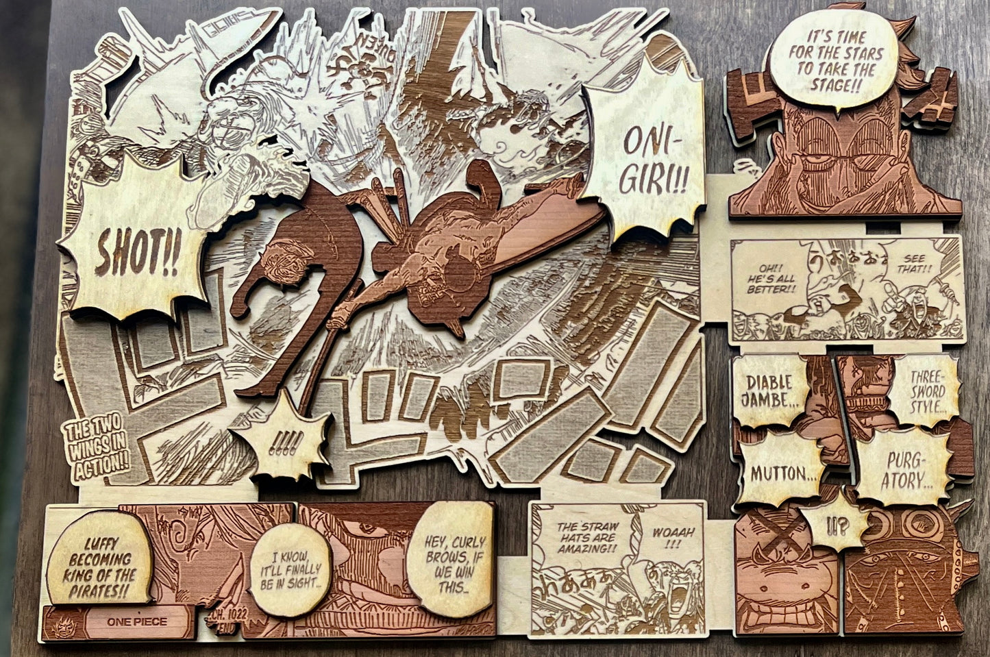 Zoro and Sanji Multi-Layer Wood Art