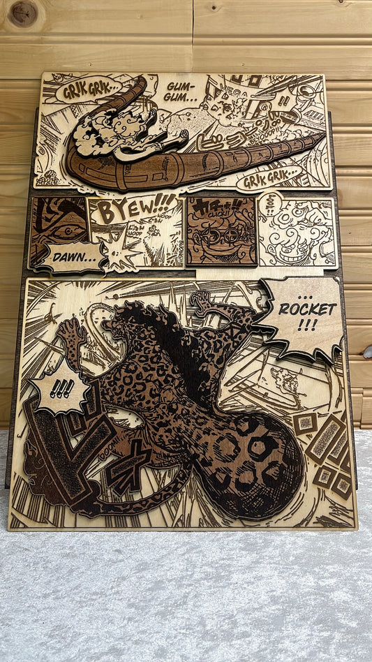 Rocket Punch Wood Art