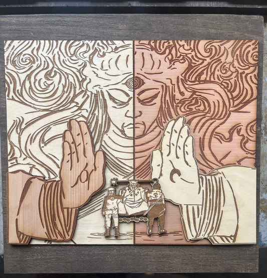 Naruto and Sasuke Multi-Layer Wood Art