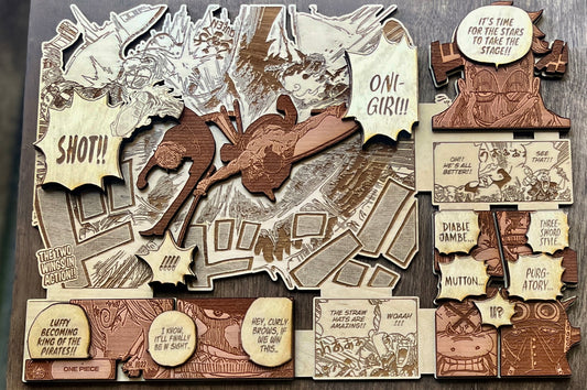 Zoro and Sanji Multi-Layer Wood Art